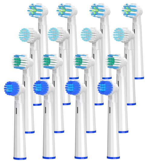 Replacement Heads Compatible with Oral B Braun Electric Toothbrush, 16 Pcs Professional Toothbrush Heads for Oral B Replacement Heads, Brush Heads for Oral B Pro 1000/1500/7500/3000/7000/8000/500