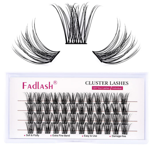 Individual Lash Extensions 48pcs Cluster Lashes Natural Look DIY Eyelash Extension D Curl 0.07 Soft Individual Lashes False Eyelashes Long 3D Effect Wispy (H7-0.07D, 14mm)